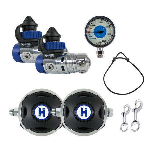 Halcyon Technical Diving Regulator Set - H75P/Halo x2