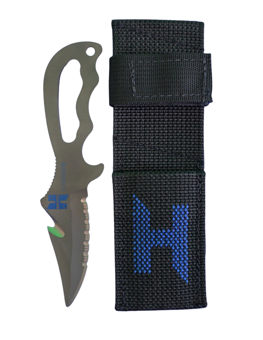 Halcyon Knife with angled 'H' sheath - Explorer